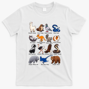 Animals Of The World Rare Exotic Funny T-Shirt - White