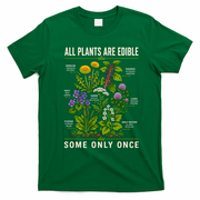 All Plants Are Edible Nature Lover's Botanical Guide T-Shirt - Irish Green