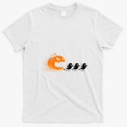 Angry Pumpkin Eating Ghost Halloween Video Gamer Retro Gaming T-Shirt - White