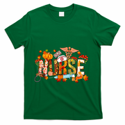 Autumn Pumpkin Fall Nurse Life Thanksgiving Nurseautumn Pumpkin Fall Nurse Life T-Shirt - Green
