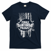 Anthropologist Power Flag Anthropology Student T-Shirt - Navy