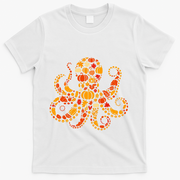 Autumn Pumpkin Fall Octopus Thanksgiving T-Shirt - White