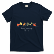 Autumn Peeping Fall Foliage Leaf Peeper Thanksgiving T-Shirt - Navy