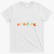 Autumn Peeping Fall Foliage Leaf Peeper Thanksgiving T-Shirt - White