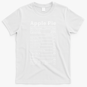 Apple Pie Nutrition Facts Label Costume Thanksgiving T-Shirt - White