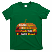 Adorable Pumpkin Spice Hayrides Apple Cider And Falling Leaves Gift T-Shirt - Irish Green
