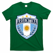 Argentina Soccer Crest Sun Stars For Fans T-Shirt - Irish Green
