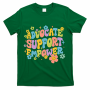 Advocate Support Empower Retro Social Worker Graduation MSW T-Shirt - Green