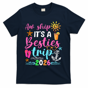 Aw Ship Its A Besties Trip 2026 Sun T-Shirt - Navy