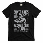 Aspen Silver Kings Colorado Vintage Baseball Team T-Shirt - Black
