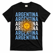 Argentina Sun Soccer Fan T-Shirt - Black