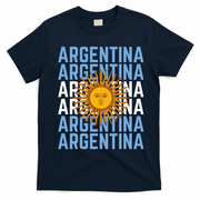 Argentina Sun Soccer Fan T-Shirt - Navy Blue