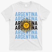 Argentina Sun Soccer Fan T-Shirt - White