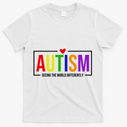 Autism Seeing The World Differently T-Shirt - White
