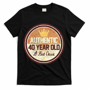 Authentic 40 Year Old Classic 40th Birthday T-Shirt - Black