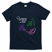 Always Throw Spilled Salt Over Your Left Shoulder T-Shirt - Navy Blue
