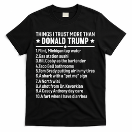 Anti Trump Sarcastic Political Humor Resistance Statement T-Shirt - Black