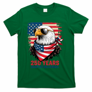 America USA 250 Years Quarter Millennial Eagle T-Shirt - Green