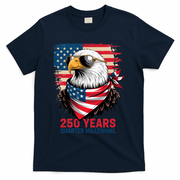 America USA 250 Years Quarter Millennial Eagle T-Shirt - Navy