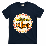 Autumn Vibes Leaf Season T-Shirt - Navy