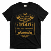 Birthday 365 Being Awesome Since 1940 Vintage Birthday Gifts T-Shirt - Black