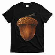 Big Acorn Costume Cute Easy Food Halloween T-Shirt - Black
