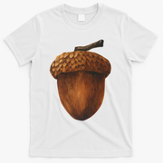 Big Acorn Costume Cute Easy Food Halloween T-Shirt - White