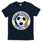 Bosnia And Herzegovina Football Vintage 1992 T-Shirt - Navy Blue