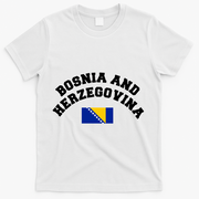 Bosnia And Herzegovina Flag Soccer Sportswear T-Shirt - White