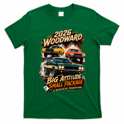 Big Attitude Small Package 2026 Woodward M1 Michigan Car Tradition T-Shirt - Irish Green