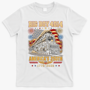 Big Boy 4014 America's 250th Commemorative Train T-Shirt - White