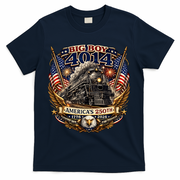 Big Boy 4014 Train 4th Of July US Flag Vintage  T-Shirt - Navy