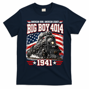 Big Boy 4014 Steam Locomotive Vintage Railroad T-Shirt - Navy Blue