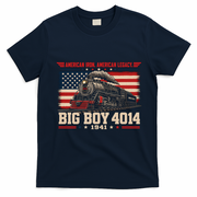 Big Boy 4014 Steam Train American Iron Legacy Vinatge T-Shirt - Navy Blue