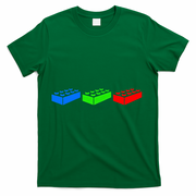 Building Blocks Bricks Master Builder Engineer Construction T-Shirt - Green