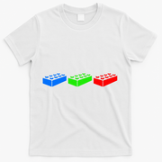 Building Blocks Bricks Master Builder Engineer Construction T-Shirt - White