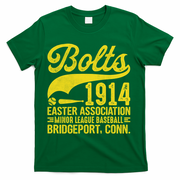Bridgeport Bolts Connecticut Vintage Baseball Team T-Shirt - Green