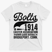 Bridgeport Bolts Connecticut Vintage Baseball Team T-Shirt - White