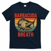 Barracuda Breath Funny Fishing T-Shirt - Navy Blue