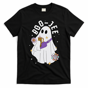 Boujee Boo Jee Spooky Season Cute Ghost Halloween Costume T-Shirt - Black