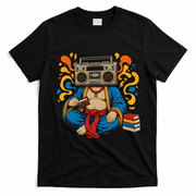 Buddha Boombox Retro Music Vibes T-Shirt - Black
