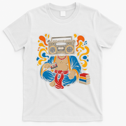 Buddha Boombox Retro Music Vibes T-Shirt - White