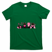 Breast Cancer Book Lover Cats T-Shirt - Irish Green