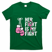 Breast Cancer Boxing Gloves Her Fight My Fight Women T-Shirt - Irish Green