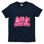 Breast Cancer Cheer Pink Out Awareness T-Shirt - Navy Blue