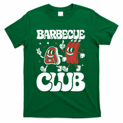 Barbecue Club Funny Cartoon Meat Lovers Retro T-Shirt - Green