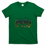 Black Crow Halloween Scary Witch T-Shirt - Irish Green