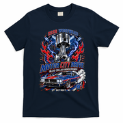 Blue Collar Horsepower M1 Car Cruise Motor City Drive Woodward Ave T-Shirt - Navy Blue