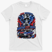 Blue Collar Horsepower M1 Car Cruise Motor City Drive Woodward Ave T-Shirt - White