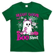 Breast Cancer Is Boo Sheet Halloween Breast Cancer Awareness T-Shirt - Irish Green
